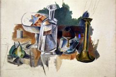 Pablo Picasso 1909 Carafe and Candlestick From The Leonard A. Lauder Cubist Collection At New York Met Breuer Unfinished